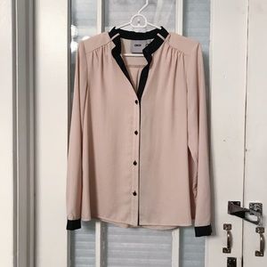 Beige Sheer ASOS Button-Up